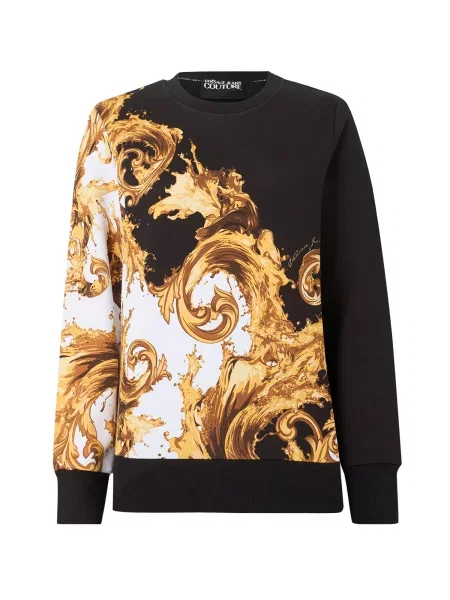 Versace Jeans Couture Majica čokolada / rumena / črna / volneno bela