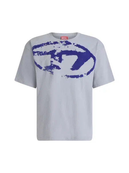 DIESEL Tricou albastru închis gri