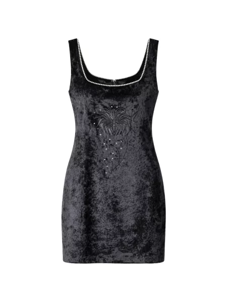 Rochie mini John Richmond de catifea negru