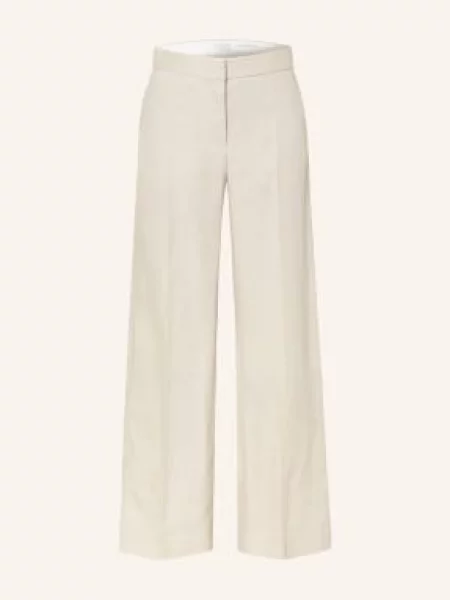 Tiger Of Sweden Spodnie Z Lnu Irit beige beżowe