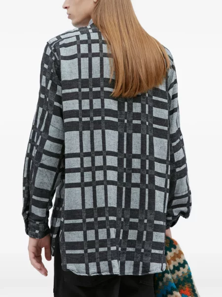 Cămașă Engineered Garments în carouri gri