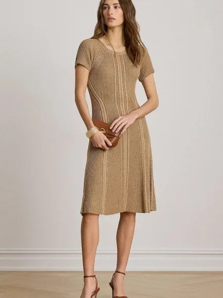 Lauren Ralph Lauren rochie cu vâscoză verde