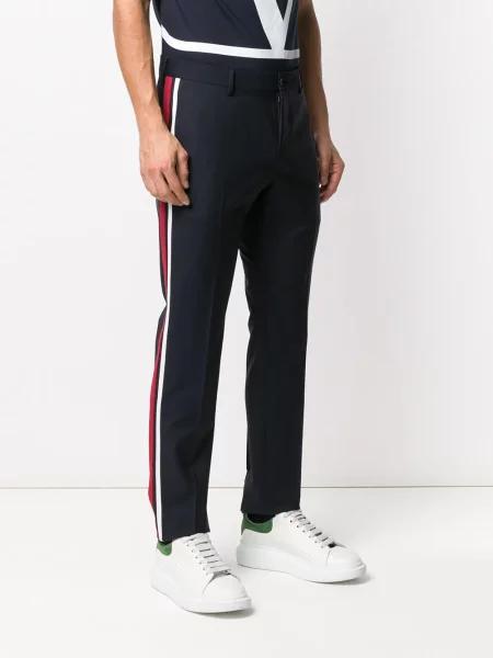 Pantaloni Valentino Garavani cu dungi negru