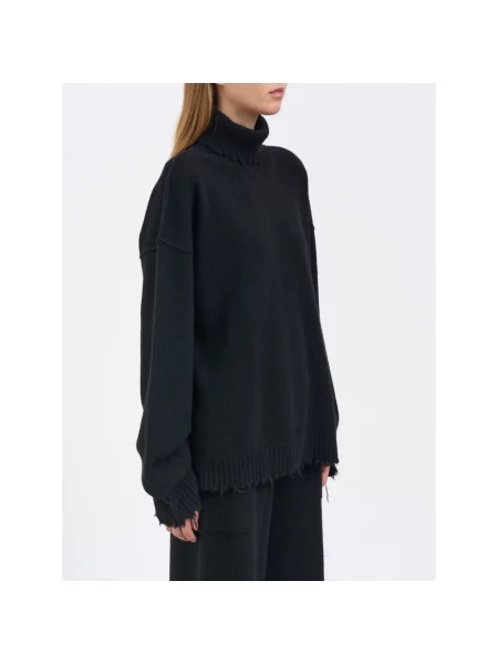 Sweter z golfem Uma Wang do golfa czarny