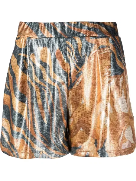 Pantaloni scurți Alberta Ferretti cu imagine albastru