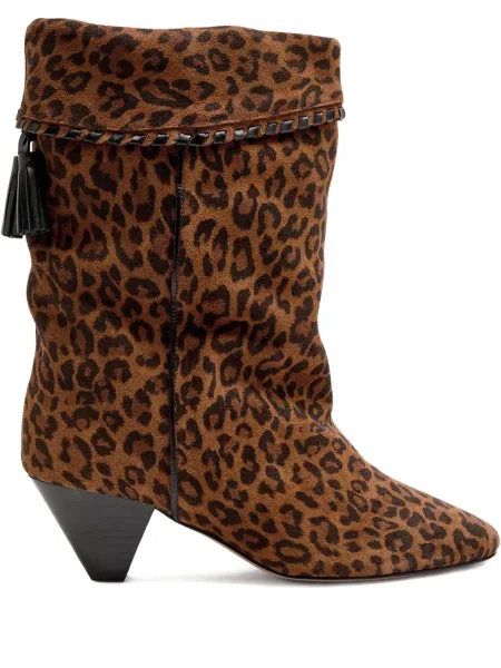 Botine Marant Etoile cu imagine cu model leopard maro