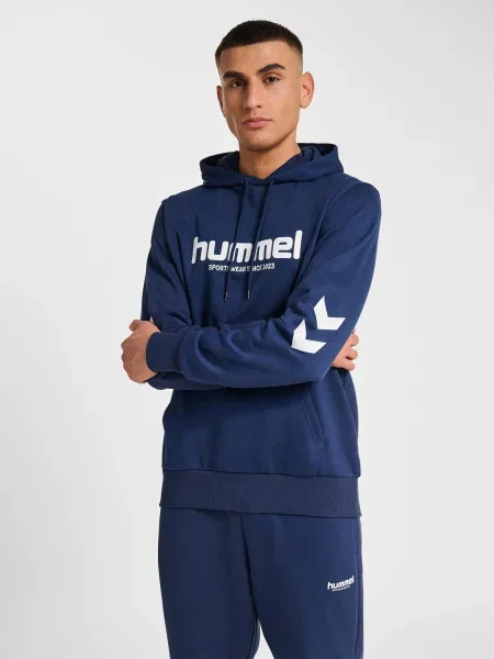 Bluza z kapturem Hummel Legacy niebieska