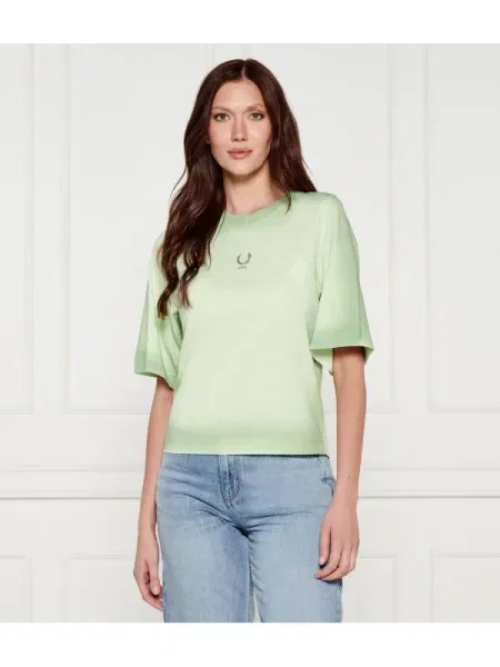 Pinko Póló Reimagine Pinko x Patrick McDowell | Oversize fit zöld