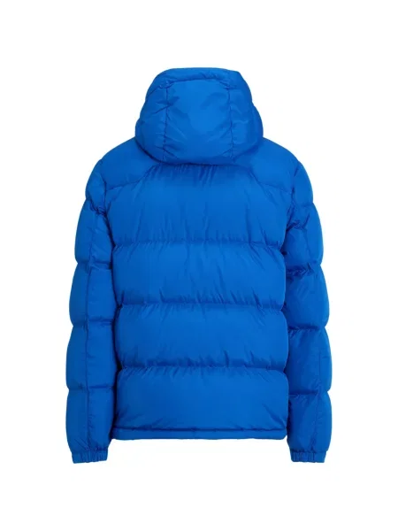 Tricou polo Polo Ralph Lauren cu glugă cu blană cu broderie roșu
