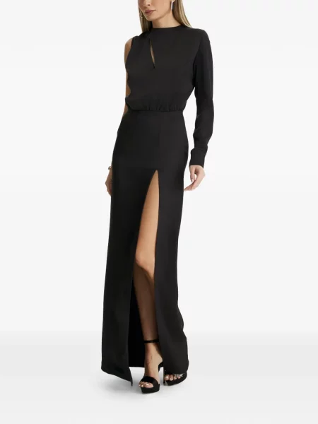 Rochie maxi Il Volo cu crăpătură de costum negru
