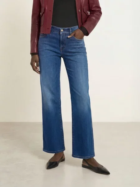 Cambio Bootcut Džíny Fina radiant ocean blue modré