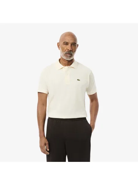 Lacoste Koszulka Polo Classic Fit Original Piqué beżowa