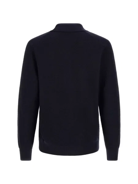 Tricou polo Boss tricotate albastru