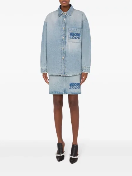 Geacă de blugi Moschino Jeans albastru
