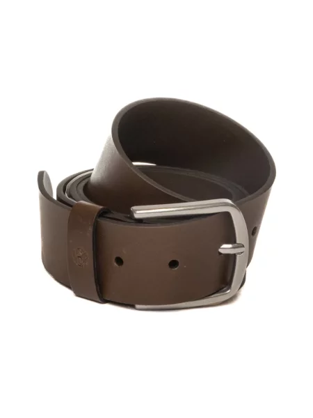 Pasek Timberland skórzany brązowy