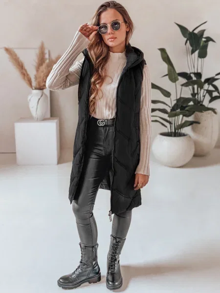 Vestă Dstreet cu glugă negru