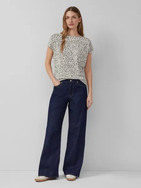 S.Oliver Tricou nisipiu / negru alb
