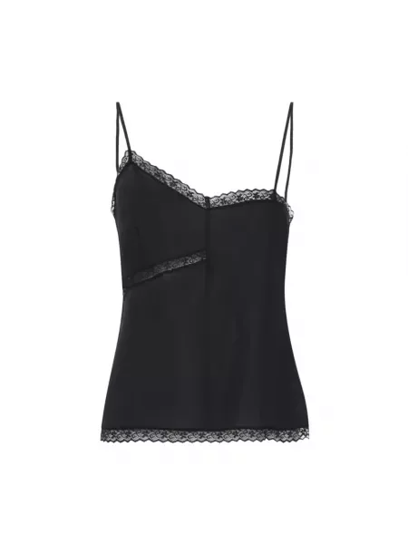 Maison Margiela bluzka jedwabna gładka czarny