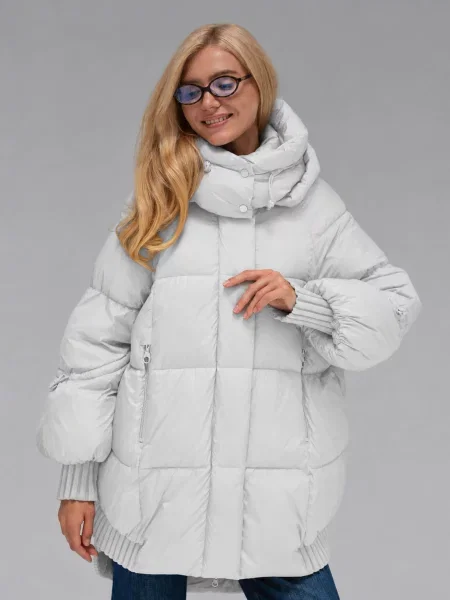 Зимова куртка VIVA WEAR білий/сірий біла