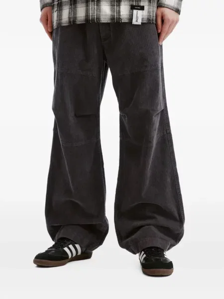 Pantaloni Izzue de catifea cord gri