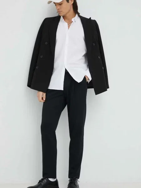 Сорочка Bruuns Bazaar regular комір button-down білий