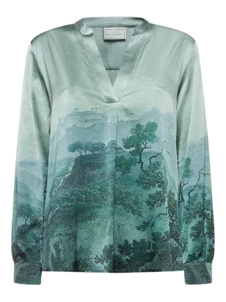 Bluză Pierre-louis Mascia cu imagine albastru