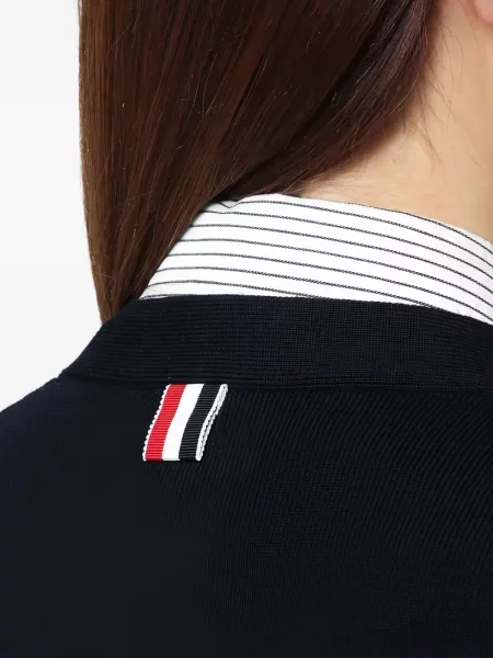 Gyapjú kardigán Thom Browne kék