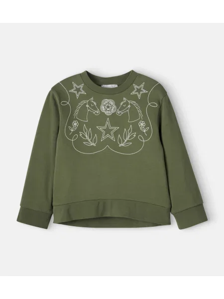 Flisinis džemperis Stella Mccartney žalia