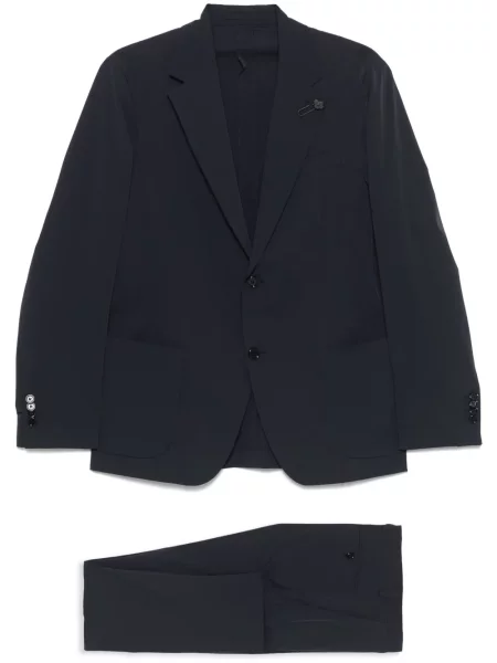 Oblekový jednořadý oblek Lardini modrý