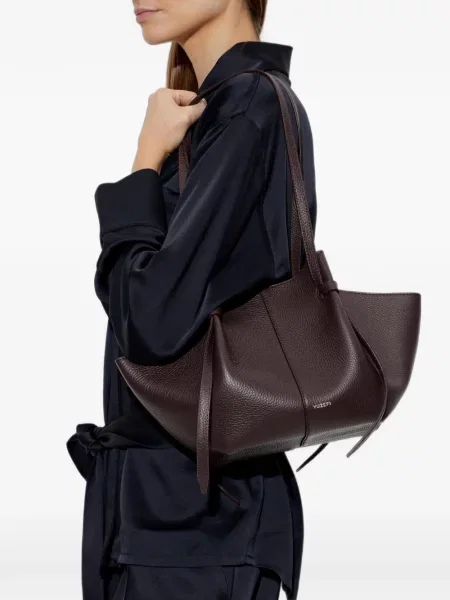 Geantă shopper Yuzefi din piele maro