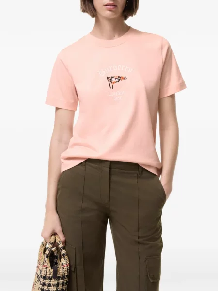 Tricou Burberry în carouri roz