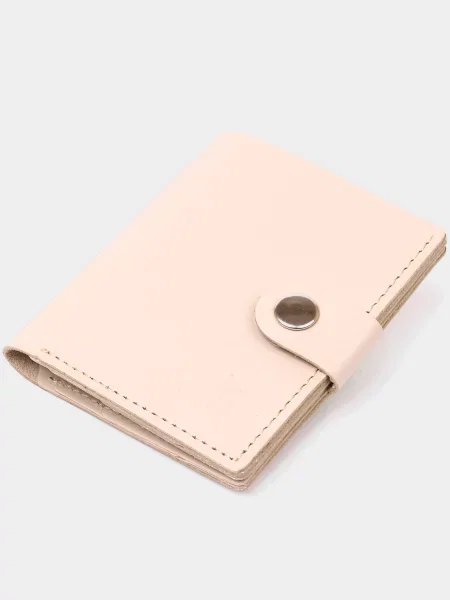 Кожаный кошелек Shvigel бежевый