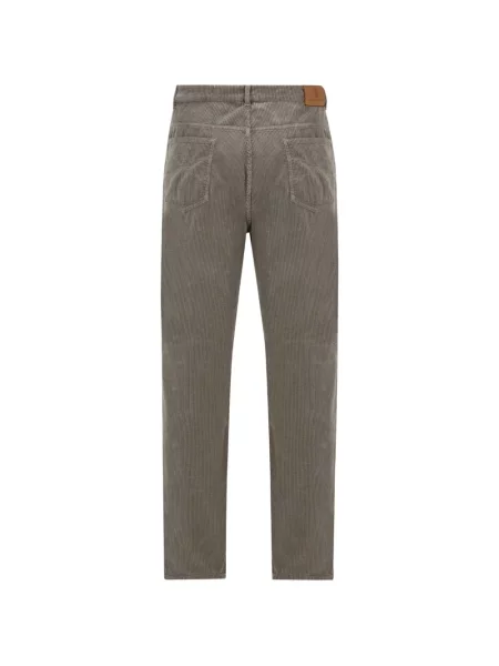 Pantaloni Brunello Cucinelli de catifea cord gri