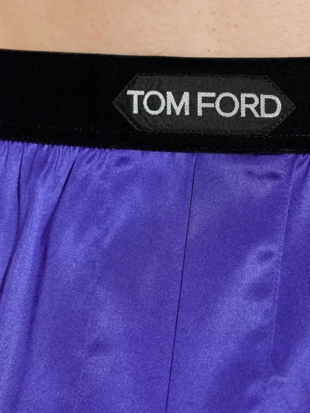 Boxeri Tom Ford de mătase cu autograf violet