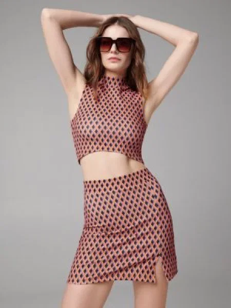 Top Sinsay bez rukávů s geometrickým vzorem