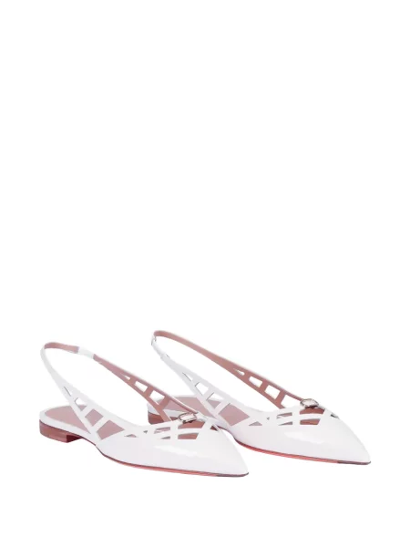 Pantofi cu toc Santoni slingback alb