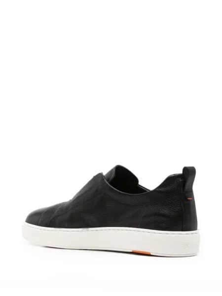 Chiloți Santoni din piele slip-on negru