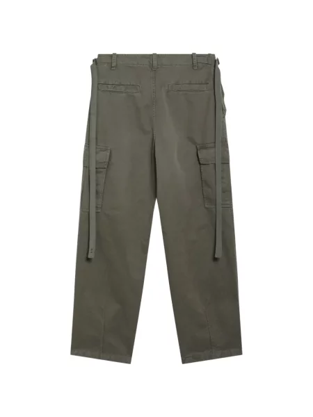 Pantaloni cargo Fendi cu bretele verde