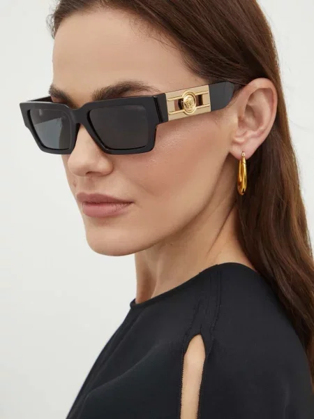 Слънчеви очила Versace черно