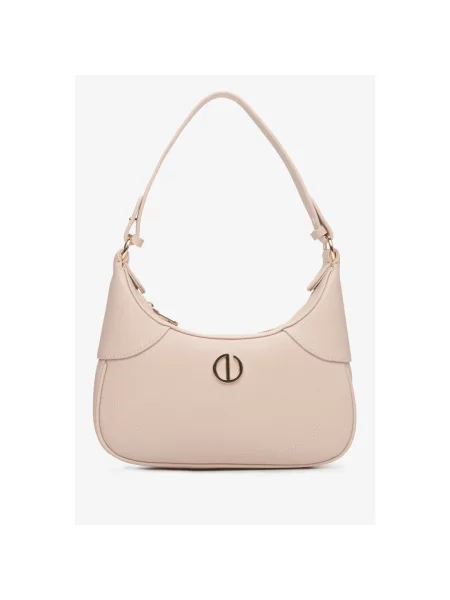 Сумка півмісяць шкіряна пудрова Estro рожева