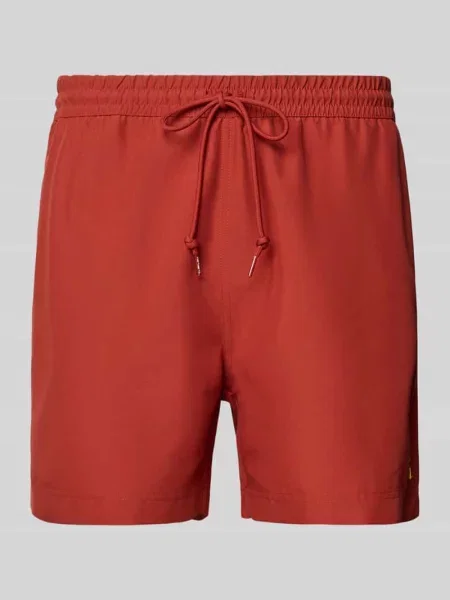 Kąpielówki Carhartt Wip z autografem czerwone