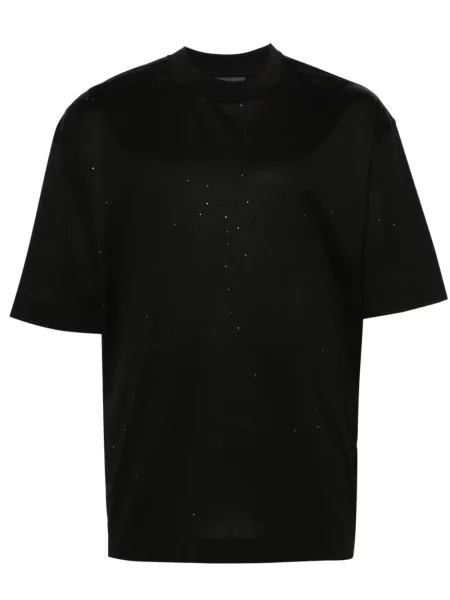 Stras tricou Emporio Armani din jerseu negru