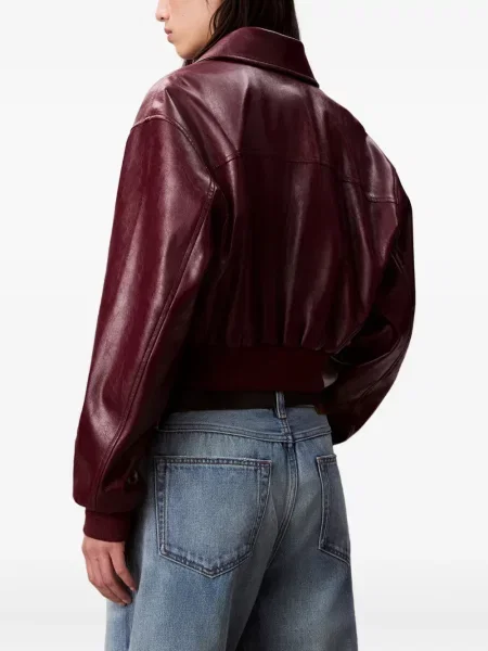Geacă de blugi Calvin Klein Jeans roșu