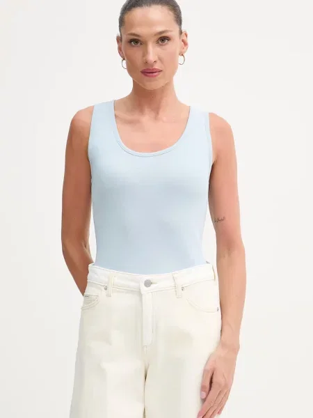 United Colors of Benetton top bombažen modra
