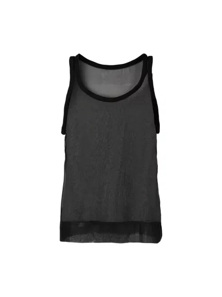 Lniany top Valentino Garavani czarny
