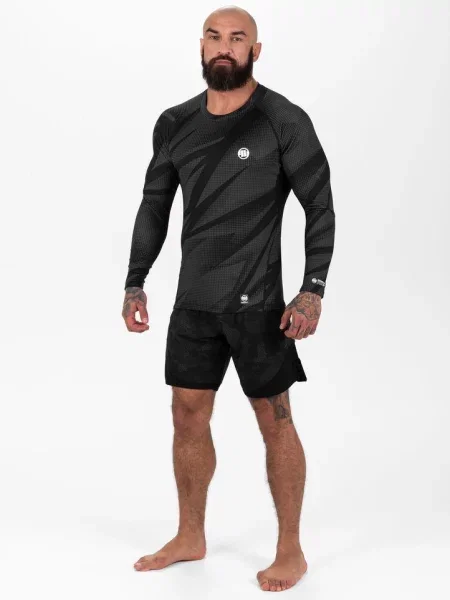 Longsleeve Pitbull Rashguard Dot Camo II szara