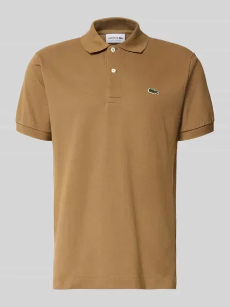 Koszulka polo o kroju regular fit z czystej bawełny model CORE' Lacoste beżowa