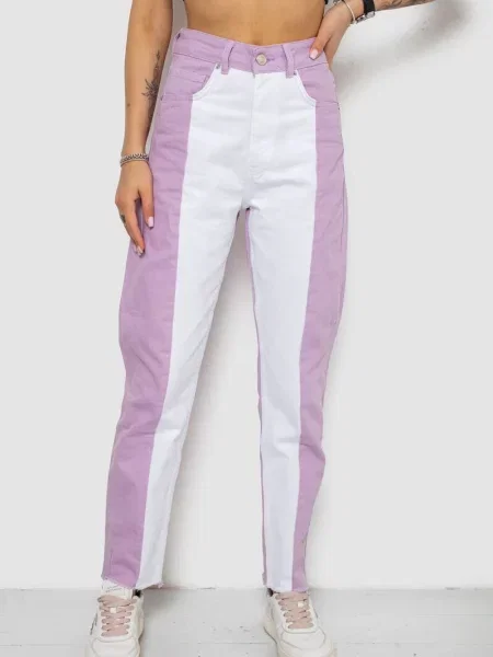 Джинси мом Ager бузковий