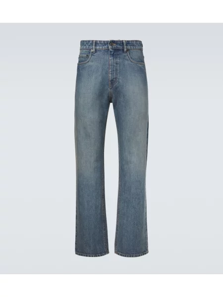 Egyenes szárú farmernadrág Miu Miu kék