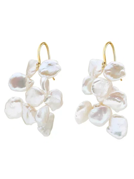 Valero Pearls Uhani Valero zlato-rumena / biserno bela